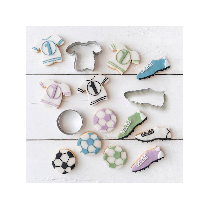 Zenker Soccer Cookie Cutter, 3 pieces