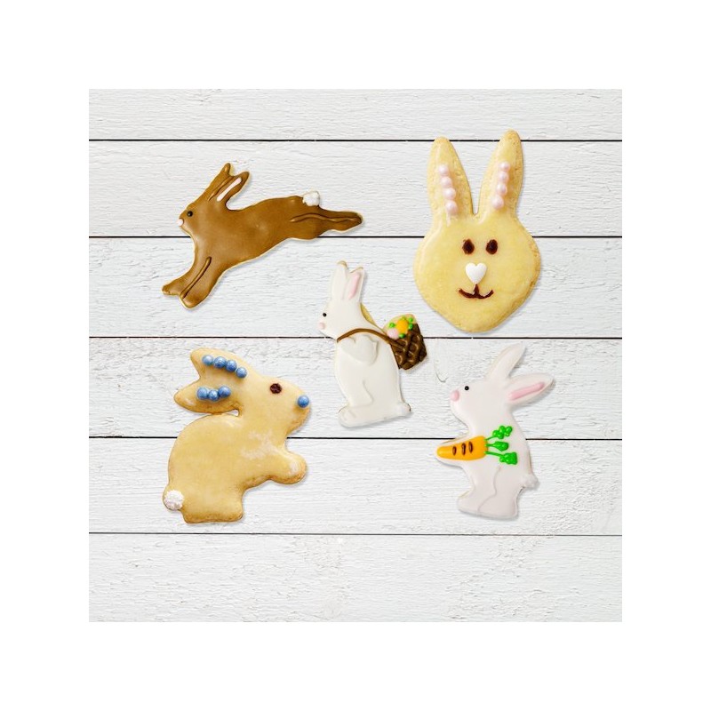 Zenker Easter Rabbit Cookie Cutters, 5 pieces
