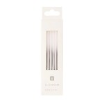 Talking Tables Birthday Candles Luxe White-Silver Ombre, 16 pc