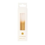 Talking Tables Birthday Candles Luxe White-Gold Ombre, 16 pc