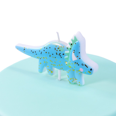 PME Candle Topper Dinosaur Blue 10x5cm PME-CA164