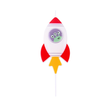 PME Candle Topper Rocket with Alien 9x5cm PME-CA167