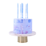 PME Tall Candles Blue Marble, 6 Pcs