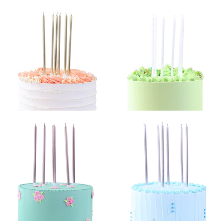 PME Candles Tall Metallix Mix with Holders 18cm PME-CA099