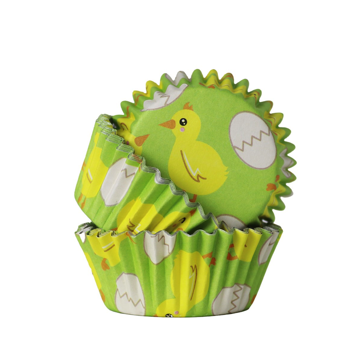 PME Easter Chicks Cupcake Cases – 30 Pack | Foil Lined Baking Cups for Easter Treats