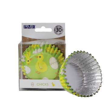 PME Easter Chicks Cupcake Liners with Aluminium 30 pieces PME-BC843