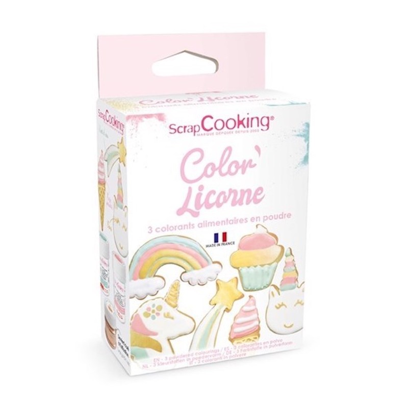 ScrapCooking Edible Lustre Food Colour Dust Unicorn, 3x5g