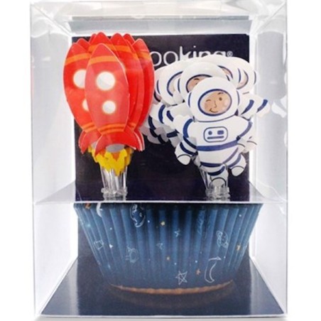 ScrapCooking Cupcake Liners and Toppers Space 24 pieces VE-SC5070