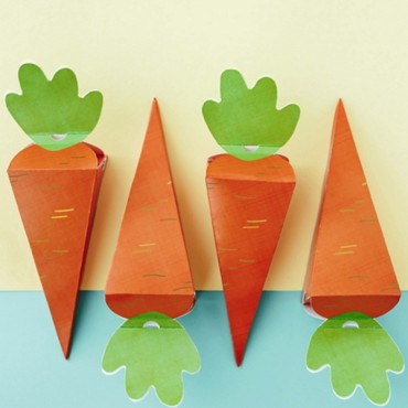 PartyDeco Cardboard Carrot Treat Box PD-PUDP39