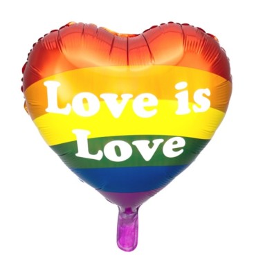 PartyDeco Foil Balloon Love is Love Rainbow Heart PD-FB99