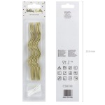 PartyDeco Curly Birthday Candles Gold, 8 pcs PartyDeco Curly Birthday Candles Gold, 8 pcs