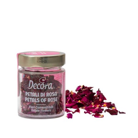 Decora Essbare Rosenblüten 4g – Getrocknete Rosenblätter