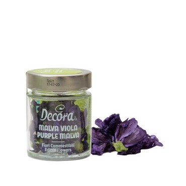 Malve Trockenblumen Essbar - getrocknete Blumen Kuchendekor - Violette Malve essbar