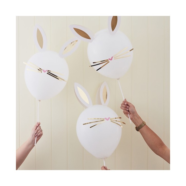 Ginger Ray DIY Easter Bunny Balloons 5 Pieces