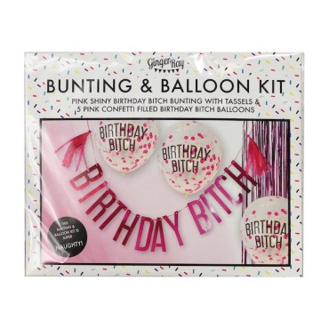 Ginger Ray Birthday Bitch Ballons und Girlanden Set Pink GR-NA-617