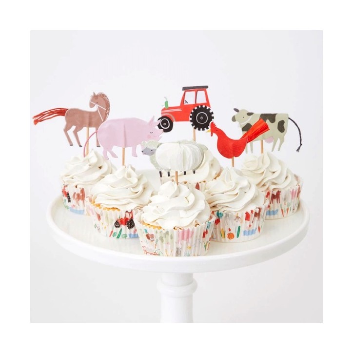 Meri Meri On the Farm Cupcake Decorating Kit 48pc