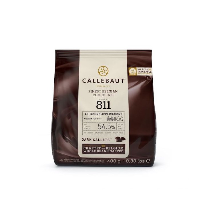 Callebaut Schokolade Callets Dunkel Zartbitter 53.8% 400g CS-CB556605 Callebaut Schokolade Callets Dunkel Zartbitter 53.8% 400g CS-CB556605