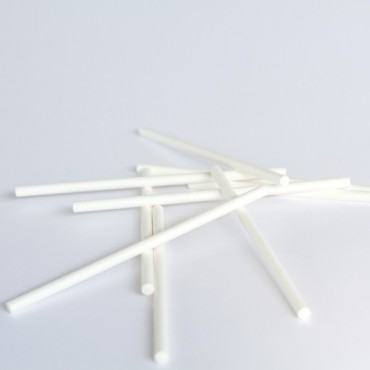 114mm White Paper Lollipop sticks 25pcs