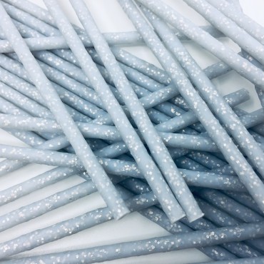 25 Silber Glitzer Cake Pops Lollipop Sticks aus Plastik 15cm