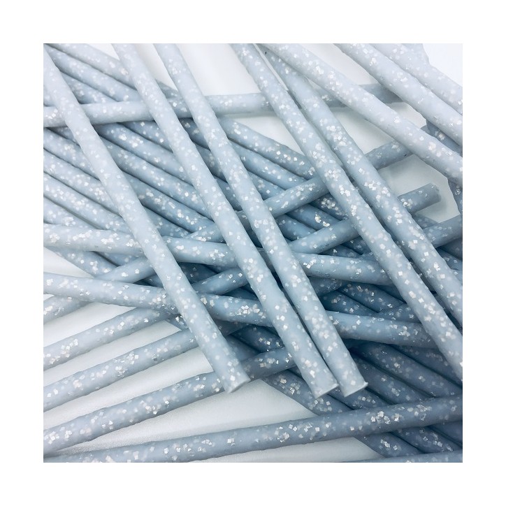 Silver Glitter Cake Pop Sticks 15cm Pack of 25