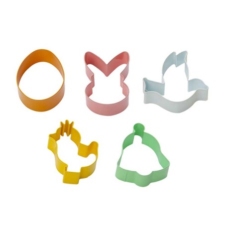Easter Cookie Cutters - 5 pcs Bunny Cutter - Egg Cookiecutter - Easter Dove Cookie Cutte - Bell Cutter - Chick Cookie Cutter
