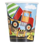 Unique Party Construction Trucks Cups, 8 pcs