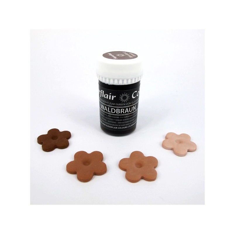 Sugarflair Pastel Paste Colour - Woodland Brown, 25g