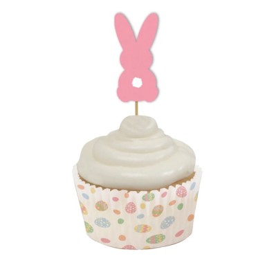 Anniversary House Easter Bunny Cupcake Toppers Pastel 12 pieces AH-J127