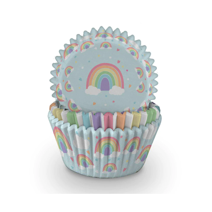 Pastell Regenbogen Cupcake Förmchen 75 Stück Pastell Regenbogen Cupcake Förmchen 75 Stück