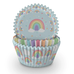 Anniversary House Pastel Rainbow Cupcake Cases, 75 pcs
