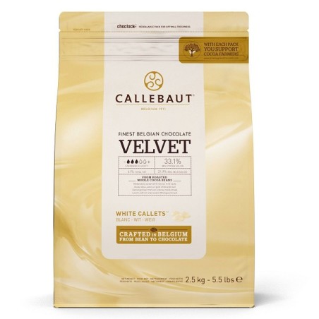 Weisse Schokoladenkuvertüre VELVET Callebaut - Schokotropfen Velvet Weiss