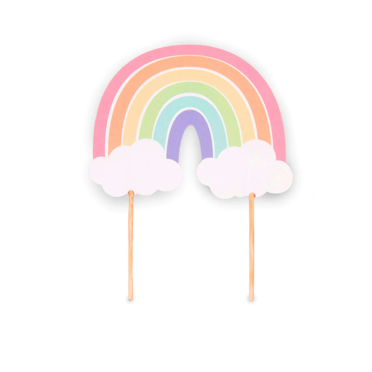 Pastel Rainbow Cake Topper Anniversary House