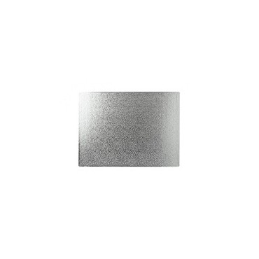 Rechteckige Tortenplatte Silber - Einweg Cakeboard 30x40cm