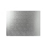 3mm Oblong Cake Board Silver, 40x30cm