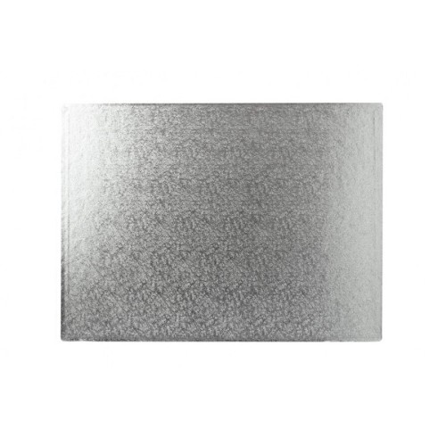 3mm Oblong Cake Board Silver, 40x30cm 3mm Oblong Cake Board Silver, 40x30cm