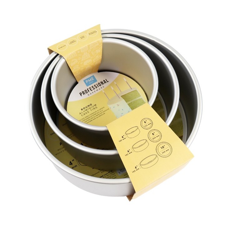 PME Round Cake Pan Set 3 Pieces 15 20 25 cm