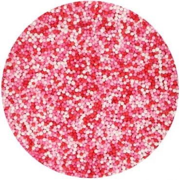 Dekorperlen Nonpareilles Rot-Weiss-Pink Mix - 8720512694314