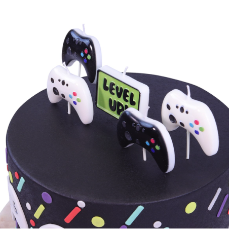 PME Gaming Birthday Candles Consoles Black-White PME-CA153
