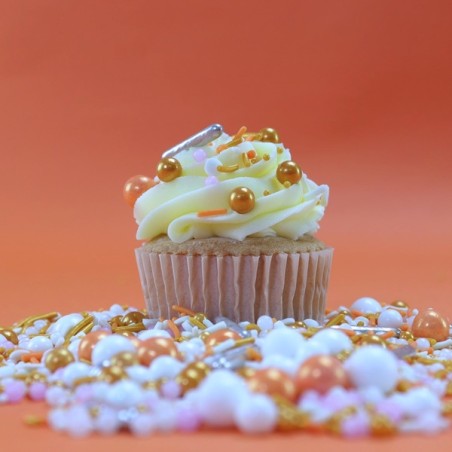 PME Out the Box Sugar Sprinkles Mix Rose Gold Cake Decor 60g PME-OTB15