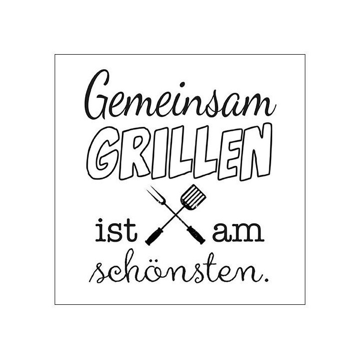 Ambiente Together We Grill Napkins Pack of 20 Ambiente Together We Grill Napkins Pack of 20