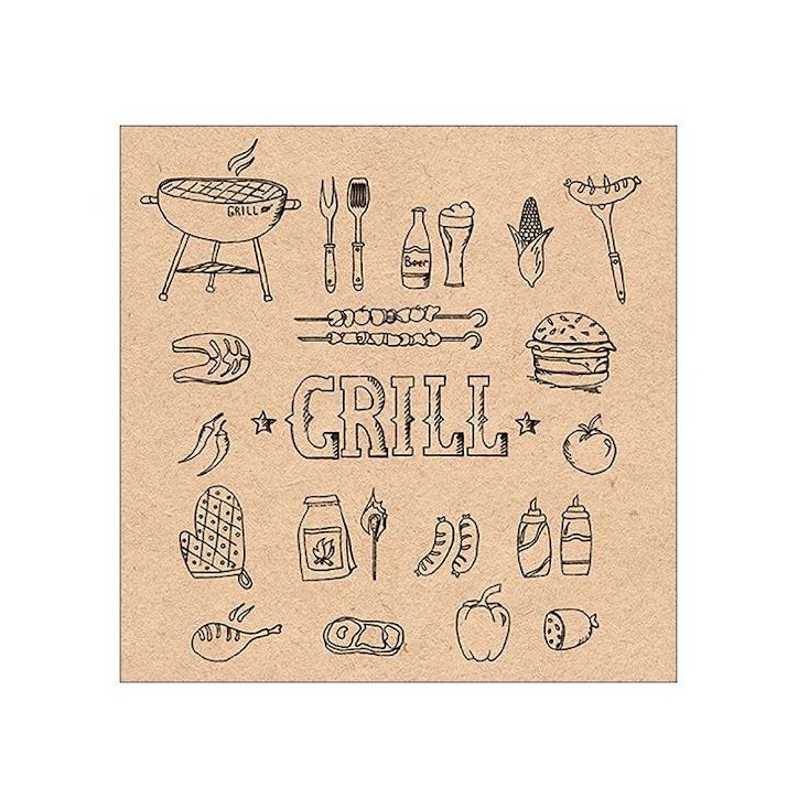 Ambiente Recycled BBQ Napkins Natural Pack of 20