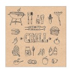 Ambiente Recycled Grill Napkins Kraft, 20 pcs