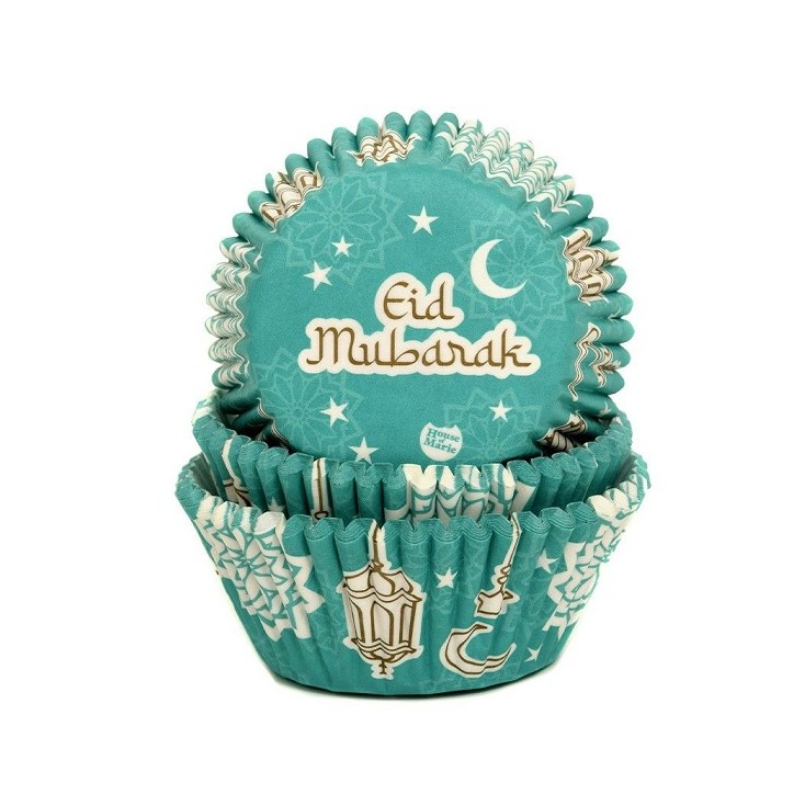 House of Marie Cupcakeförmchen Eid Mubarak – 50 Stück House of Marie Cupcakeförmchen Eid Mubarak – 50 Stück