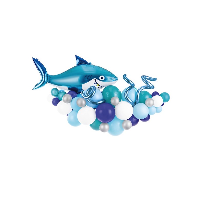 PartyDeco Shark Balloon Garland Kit, 150cm