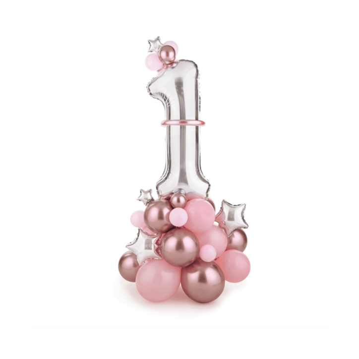 PartyDeco One Pink Balloon Bouquet 50 Pieces