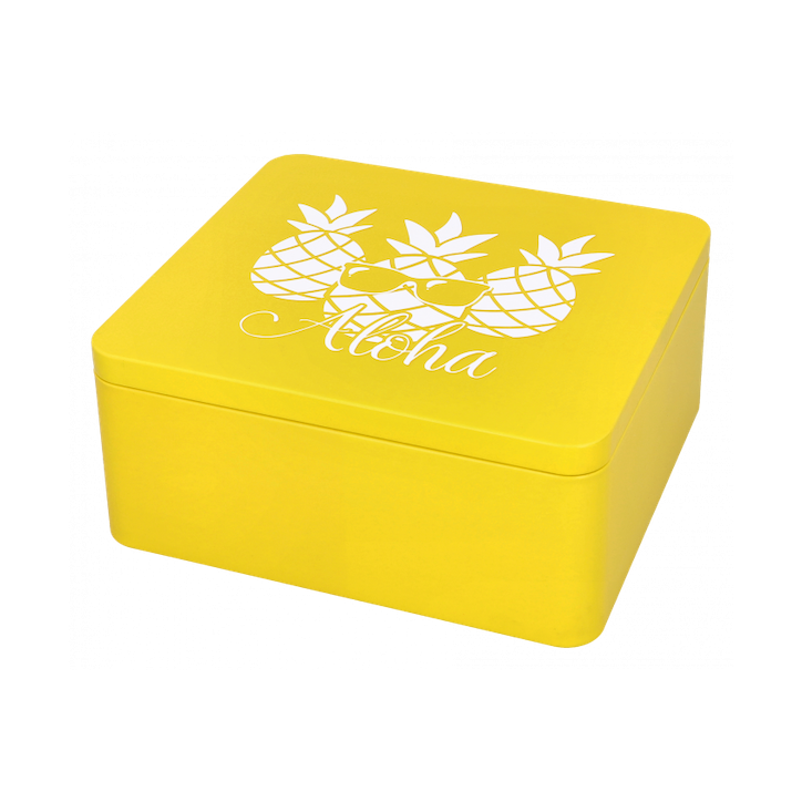 Birkmann Aloha Yellow Cookie Tin 21x19x9cm Birkmann Aloha Yellow Cookie Tin 21x19x9cm