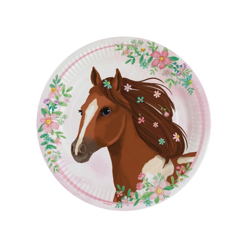 Amscan Beautiful Horses Plates, 8 pcs