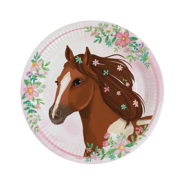 Amscan Beautiful Horses Party Plates 23cm 8pcs Amscan Beautiful Horses Party Plates 23cm 8pcs
