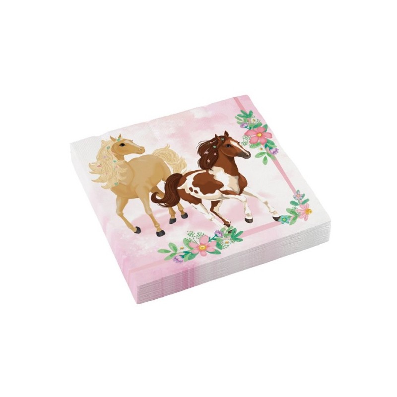 Amscan Beautiful Horses Paper Napkins, 20 pcs