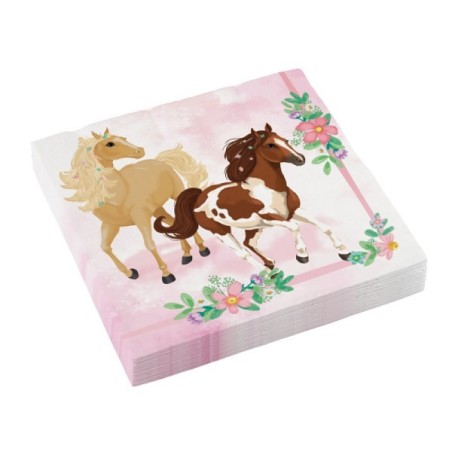 Horse Napkins - Amscan Beautiful Horses Paper Napkins - Horse Partyware